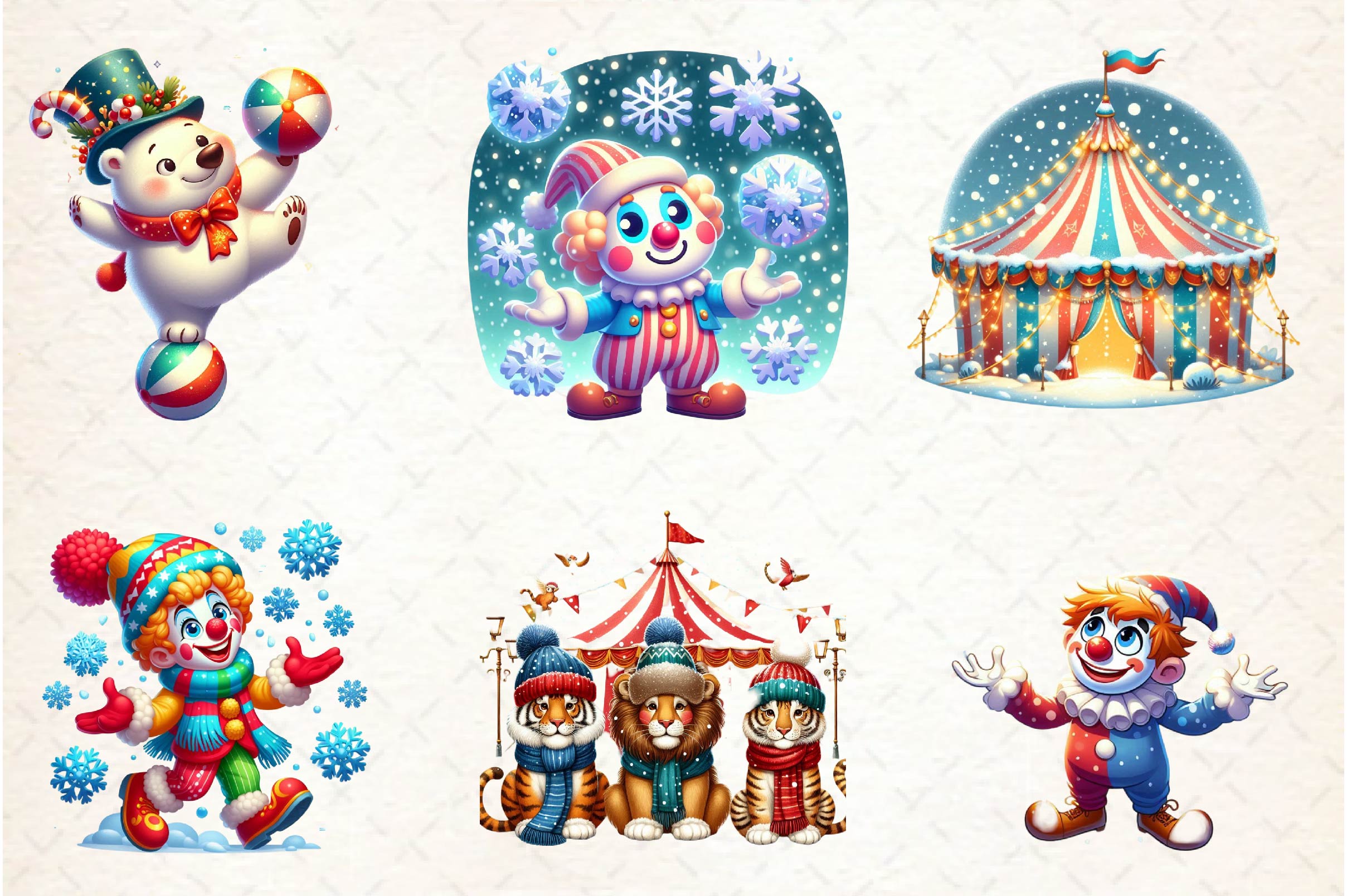 Winter Circus Clipart Bundle - CraftNest - Digital Crafting and Art