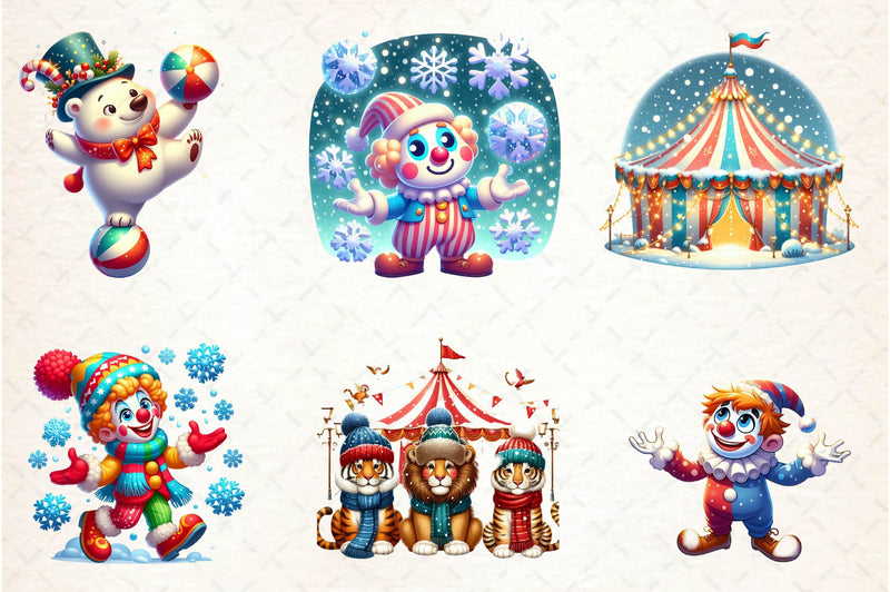 Winter Circus Clipart Bundle - CraftNest - Digital Crafting and Art