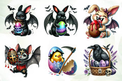Funny Gothic Easter Clipart Bundle - CraftNest - Digital Crafting and Art