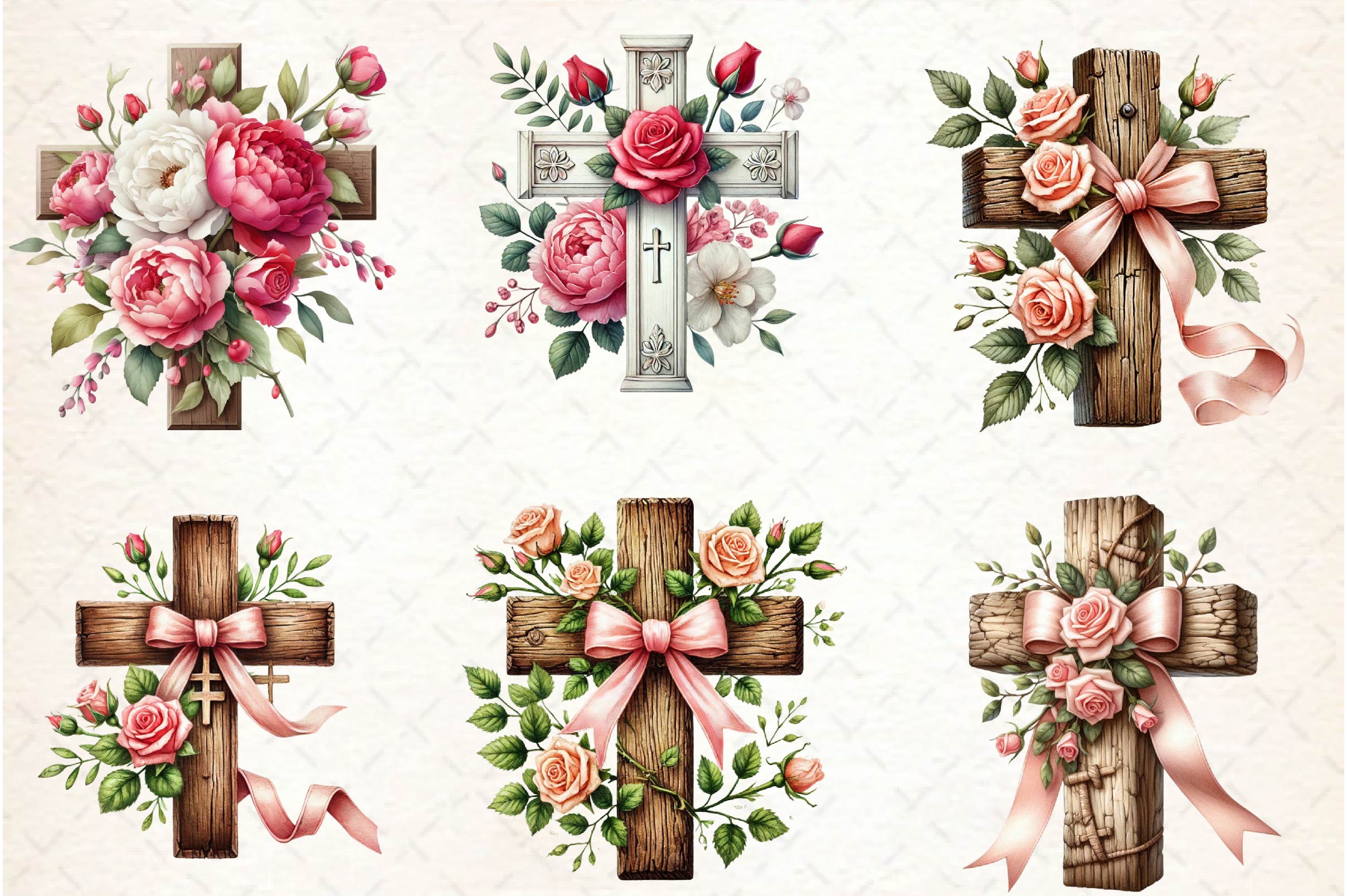 Valentine Cross Clipart Bundle 1 - CraftNest - Digital Crafting and Art