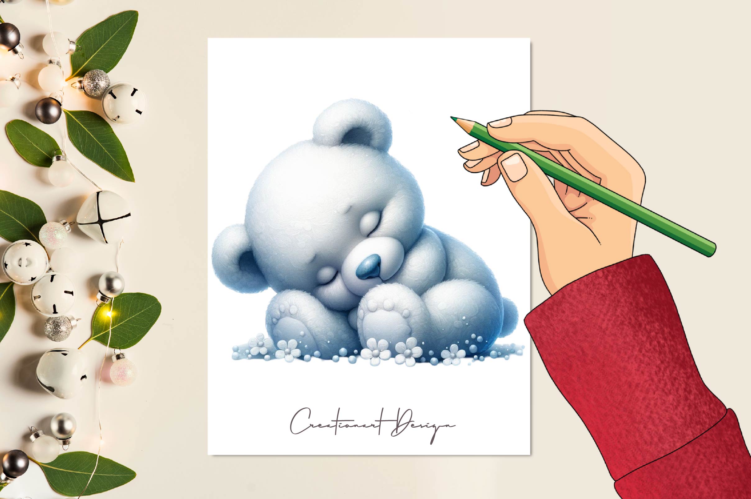 Sleeping Teddy Bears Clipart Bundle - CraftNest - Digital Crafting and Art