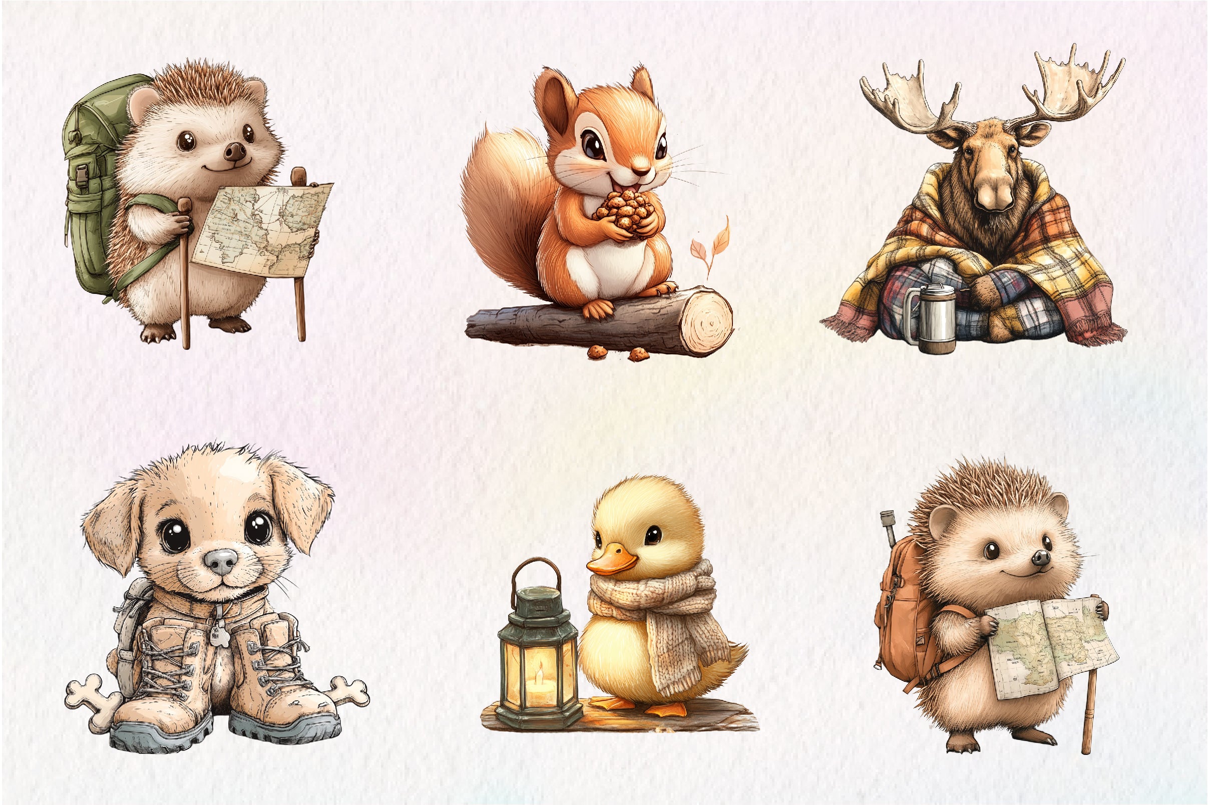 Camping Animals Clipart Bundle - CraftNest - Digital Crafting and Art