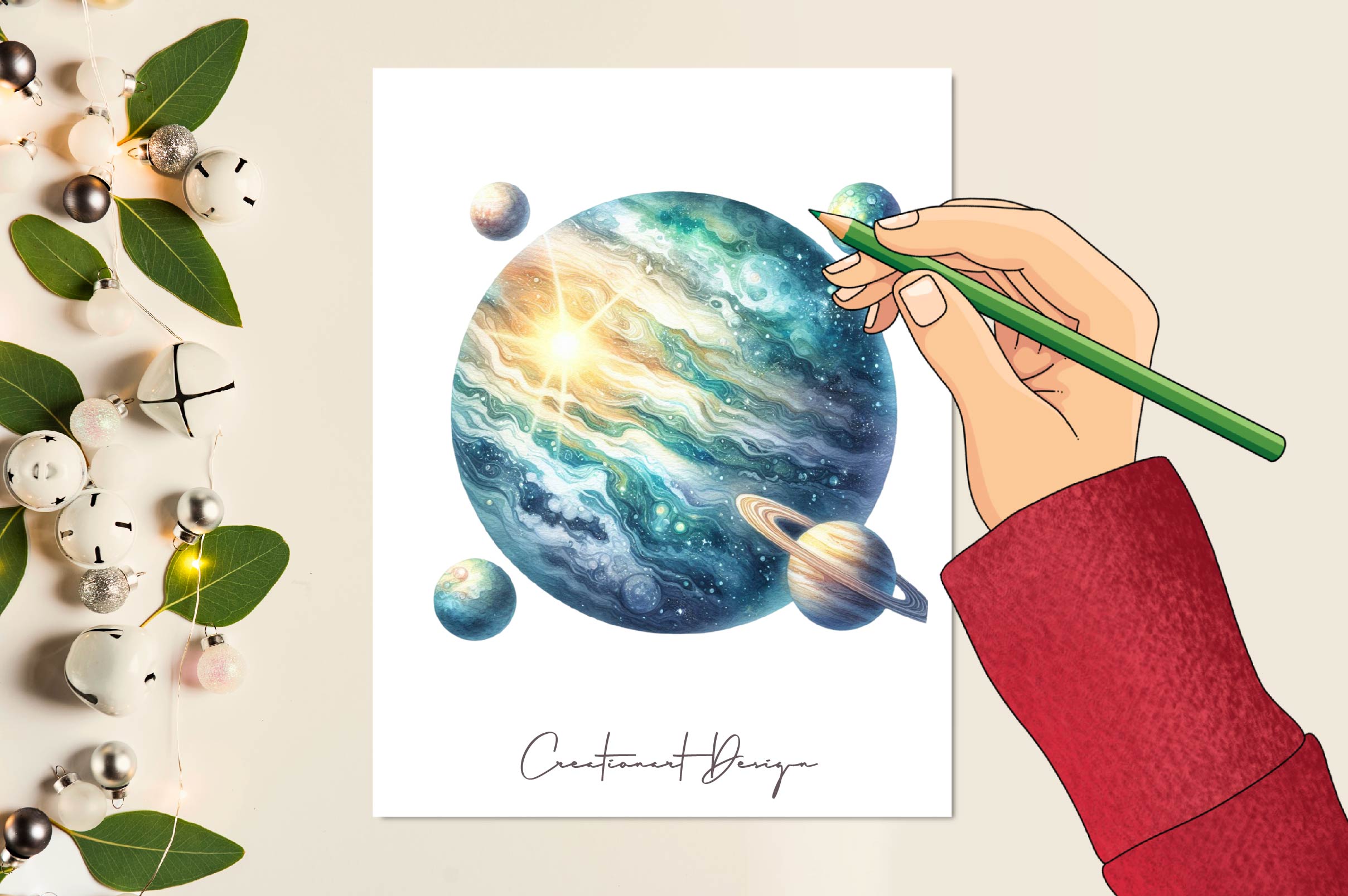 Celestial Planets Clipart Bundle - CraftNest - Digital Crafting and Art