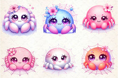 Kawaii Spider Clipart Bundle - CraftNest - Digital Crafting and Art