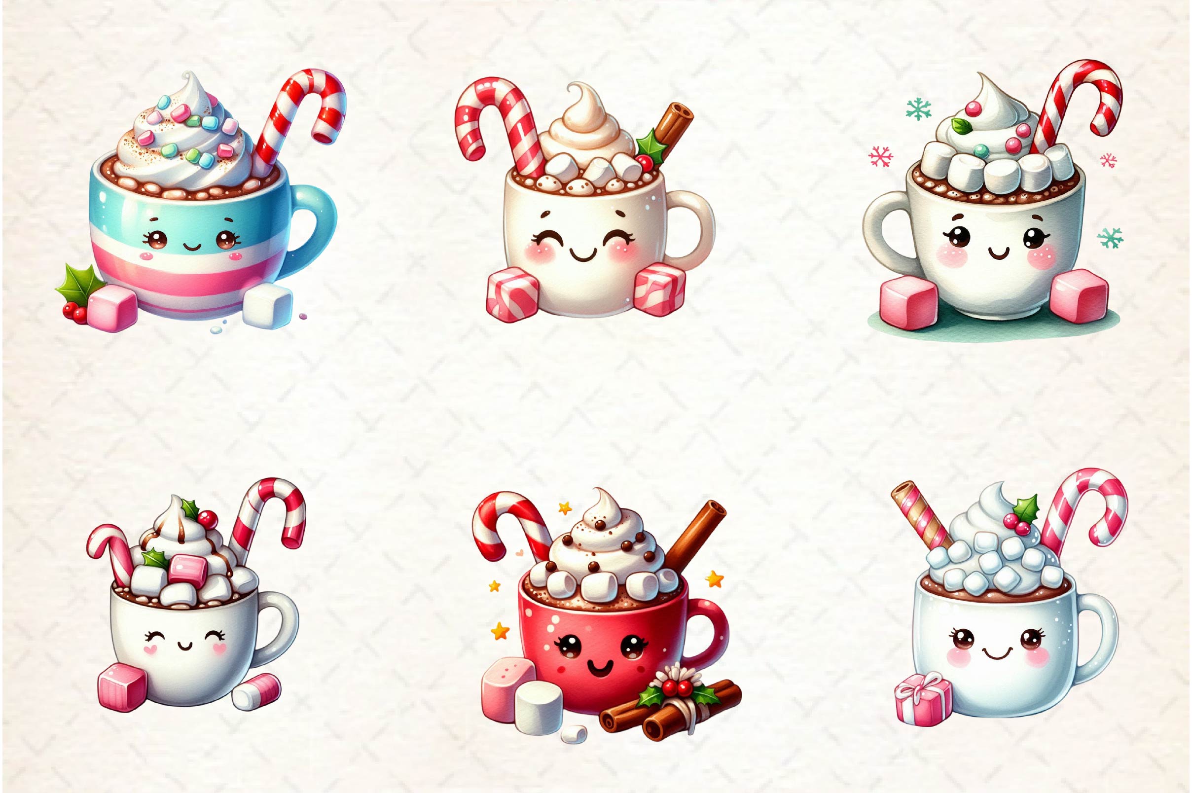 Cute Hot Cocoa Clipart Bundle - CraftNest - Digital Crafting and Art