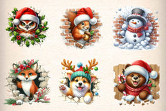 Broken Wall Christmas Clipart Bundle - CraftNest - Digital Crafting and Art