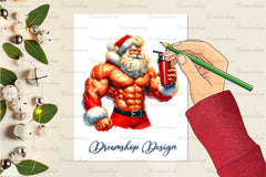 Body Builder Claus Santa Clipart Bundle - CraftNest - Digital Crafting and Art
