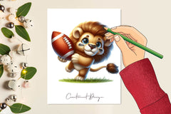 Lion Rugby Football Clipart Bundle - CraftNest - Digital Crafting and Art