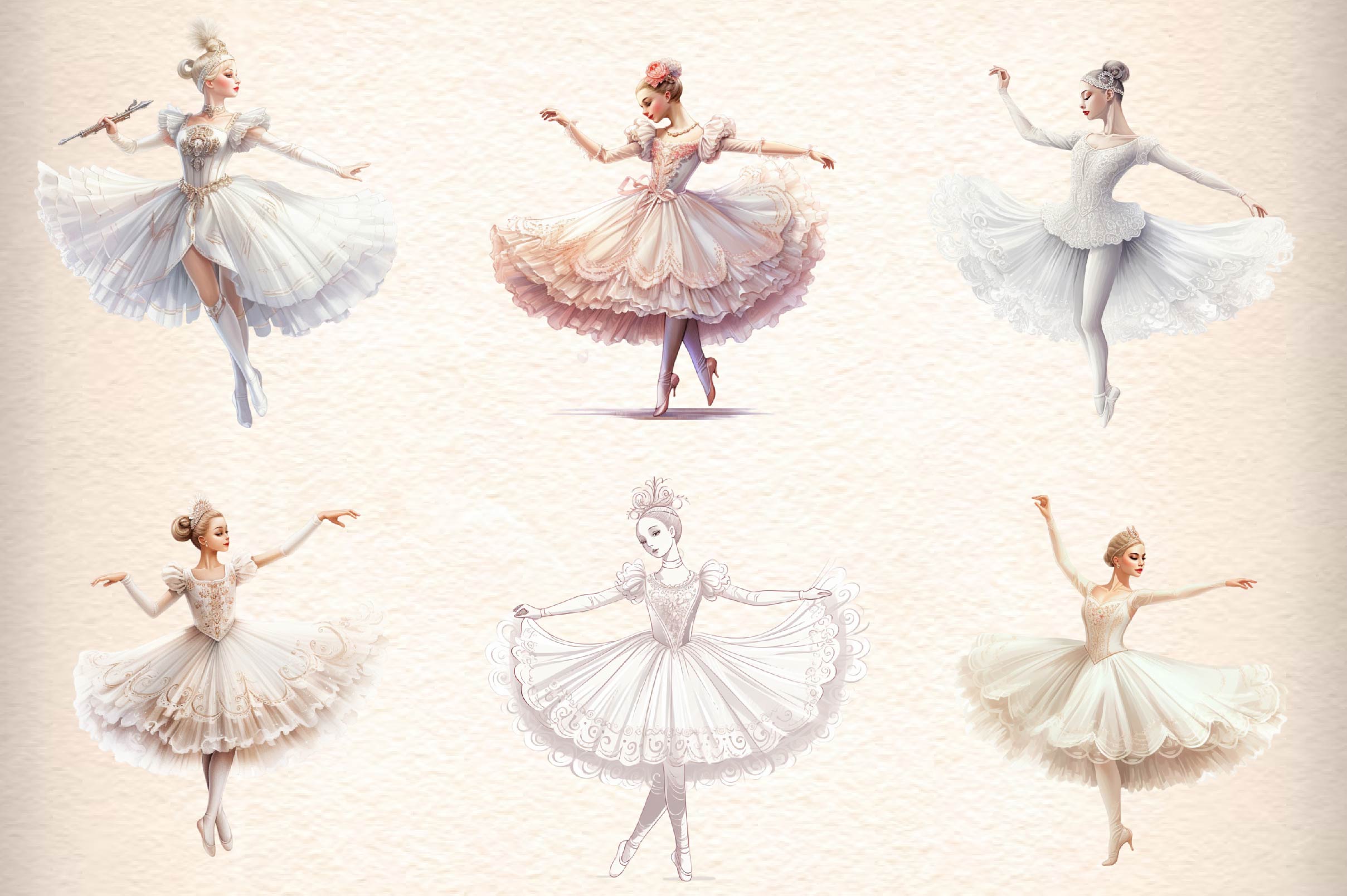 Ballerina Clipart Bundle - CraftNest - Digital Crafting and Art