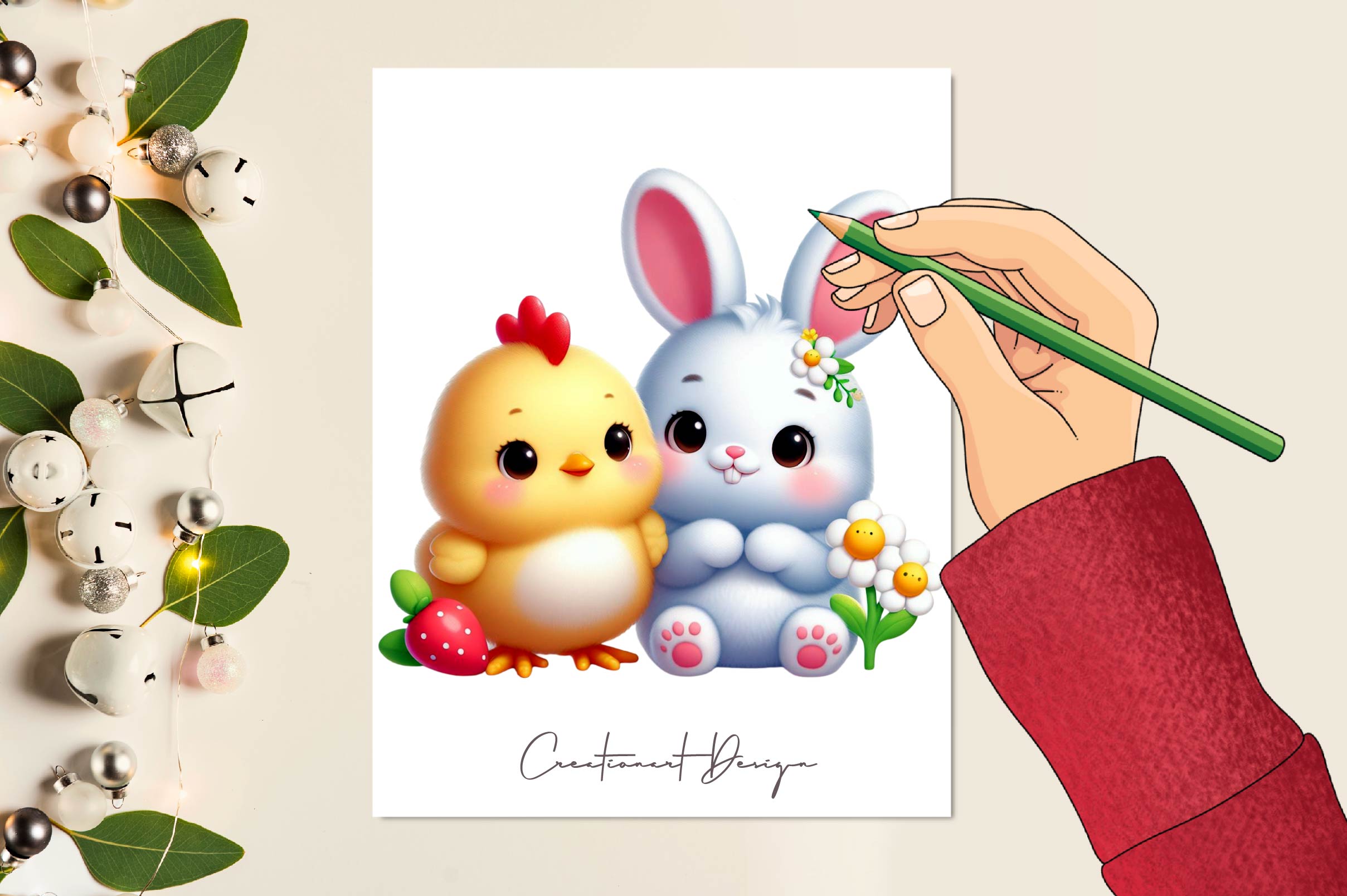 Easter Cute Bunny Clipart Bundle 1 - CraftNest - Digital Crafting and Art