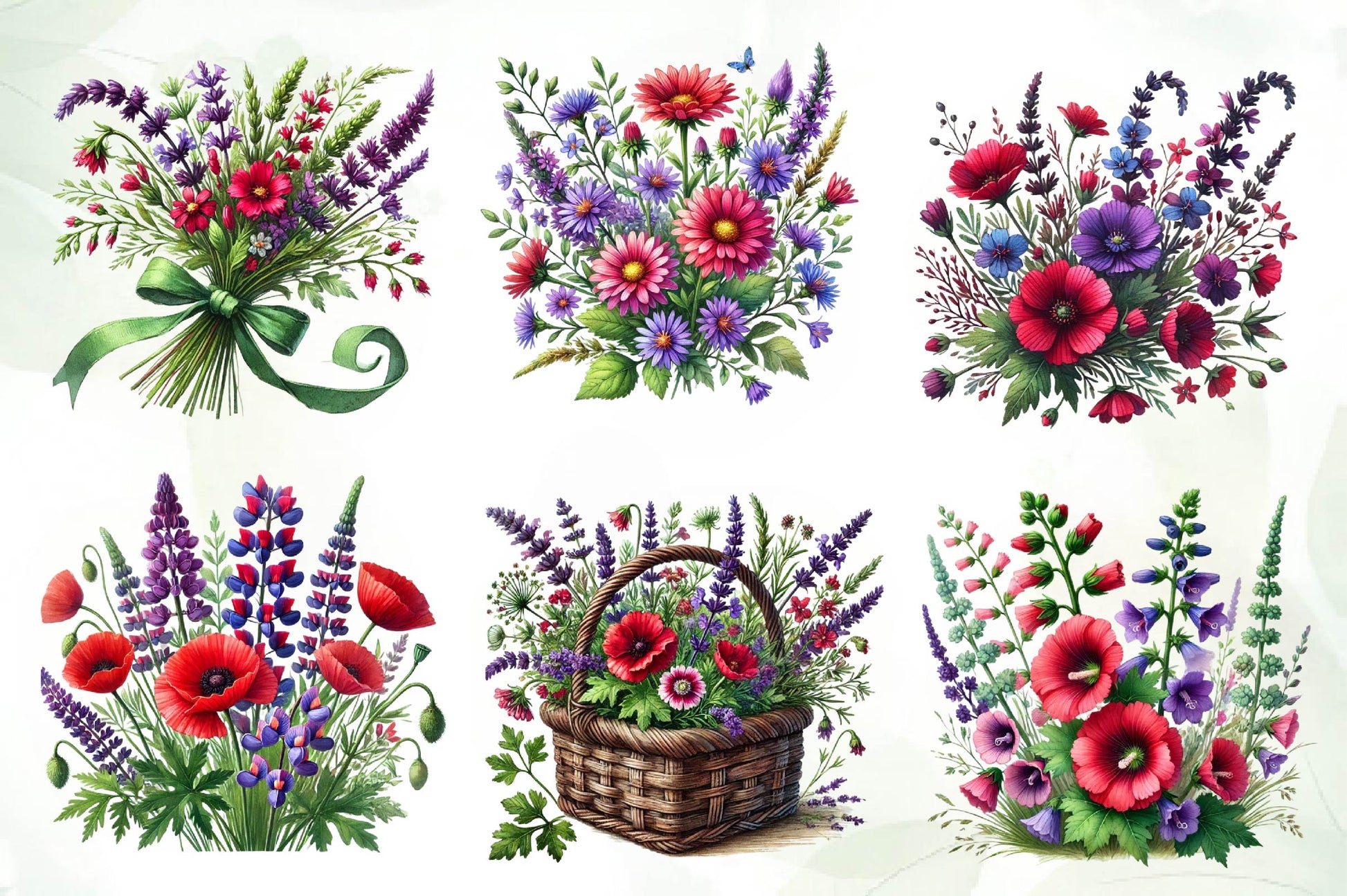 Wildflowers Clipart Bundle - CraftNest - Digital Crafting and Art