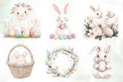 Neutral White Easter Clipart Bundle 2 - CraftNest - Digital Crafting and Art