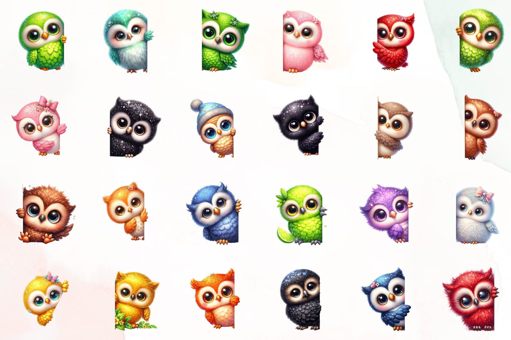 Owl Peeking Around Corner Clipart Bundle - CraftNest - Digital Crafting and Art