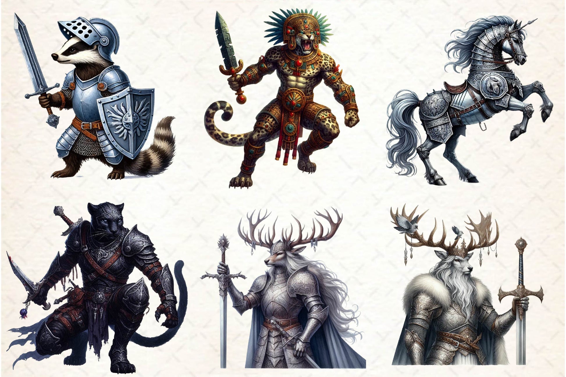 Epic Warrior Animals Clipart Bundle - CraftNest - Digital Crafting and Art