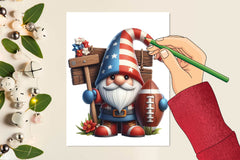 Adorable American Football Gnome Clipart Bundle - CraftNest - Digital Crafting and Art