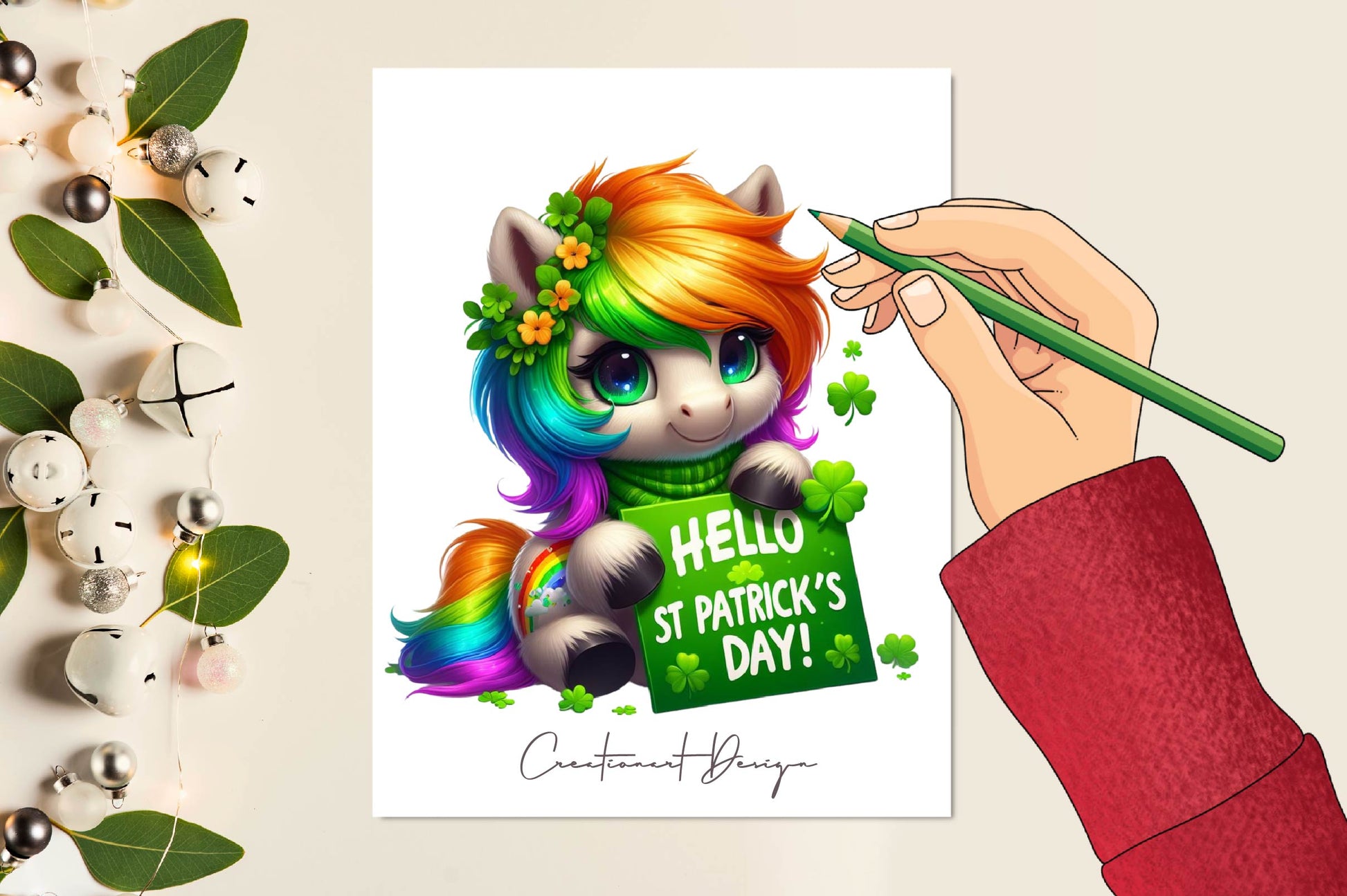 Hello St Patrick's Day Animals Clipart Bundle - CraftNest - Digital Crafting and Art