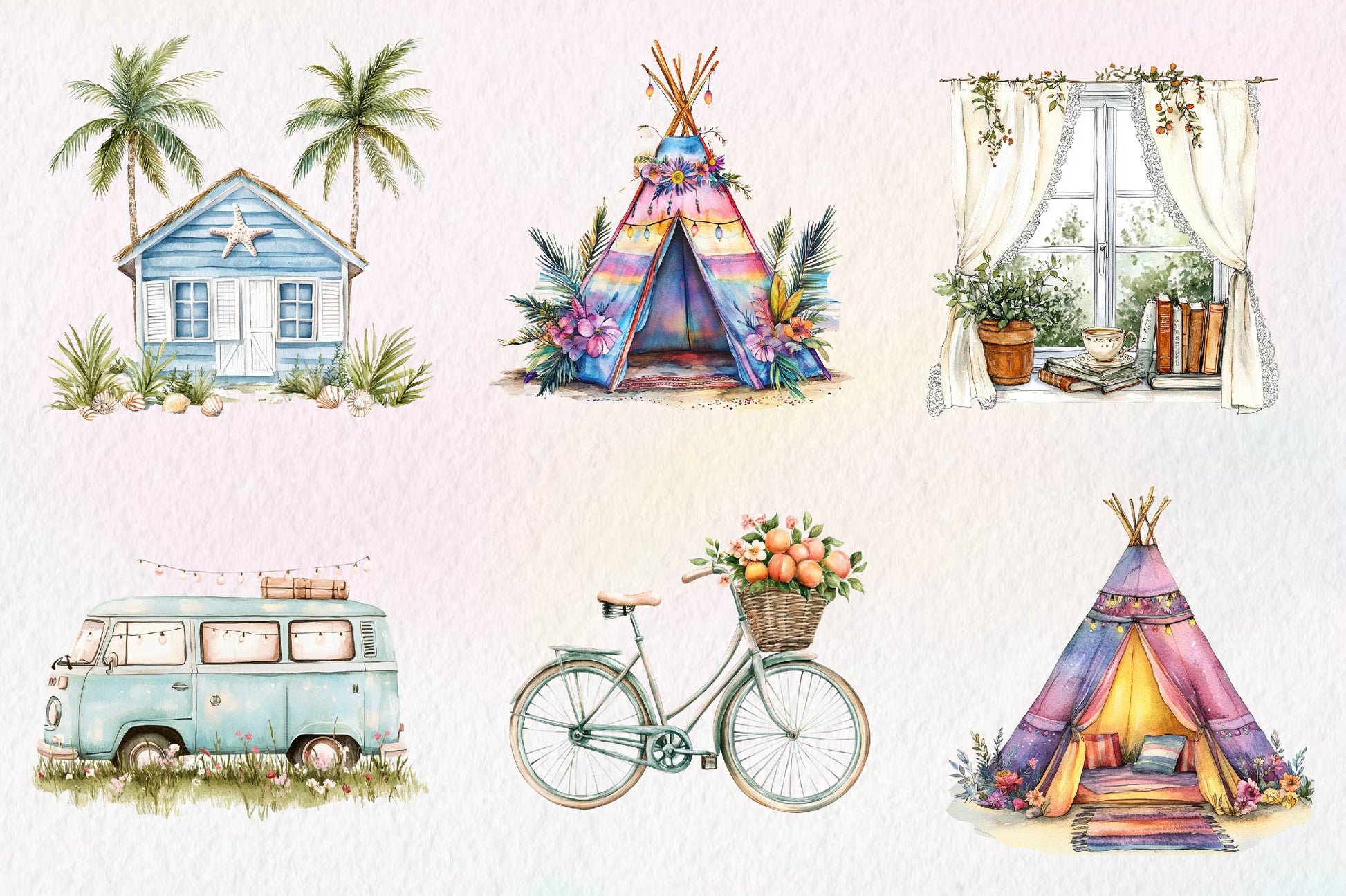 Cozy Summer Clipart Bundle 3 - CraftNest - Digital Crafting and Art