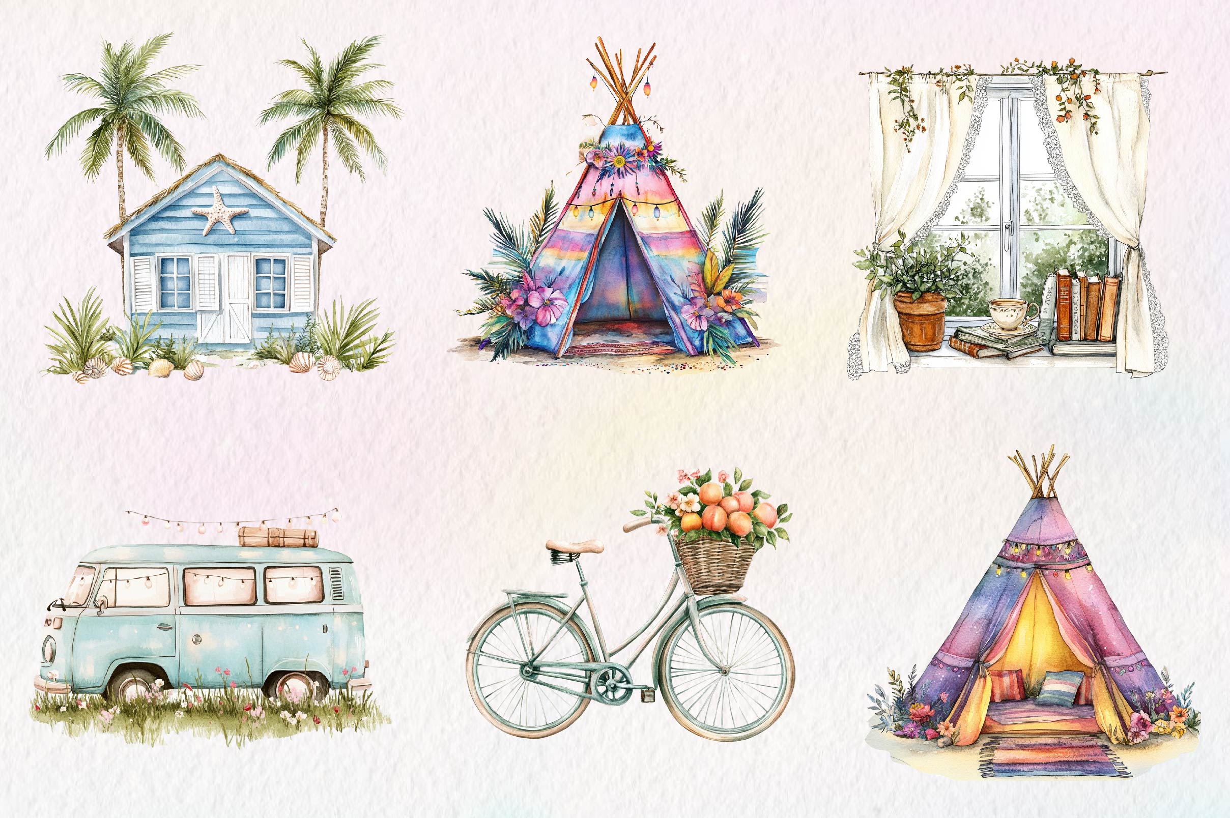Cozy Summer Clipart Bundle 3 - CraftNest - Digital Crafting and Art