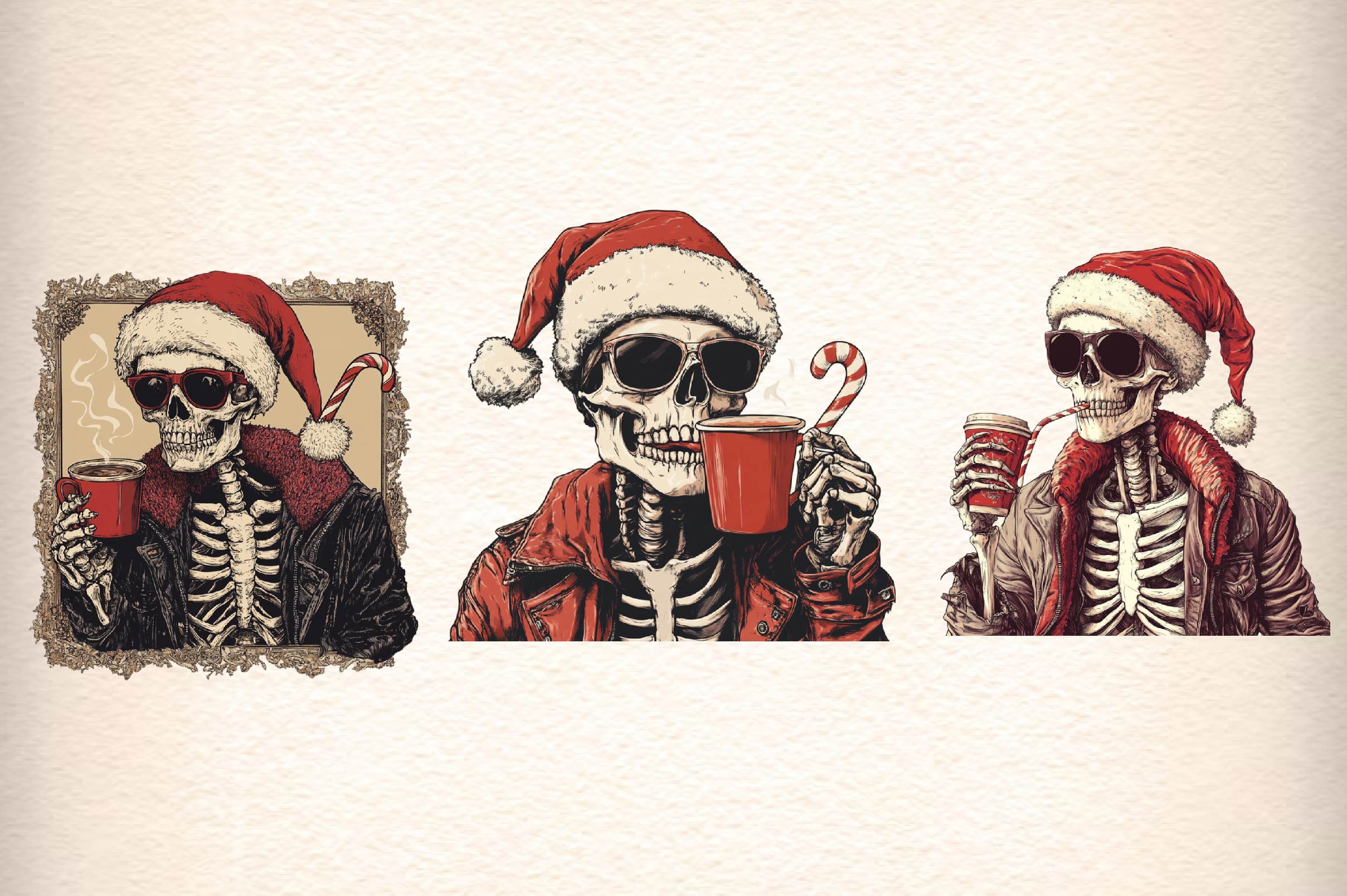 Christmas Skeleton Clipart Bundle - CraftNest - Digital Crafting and Art