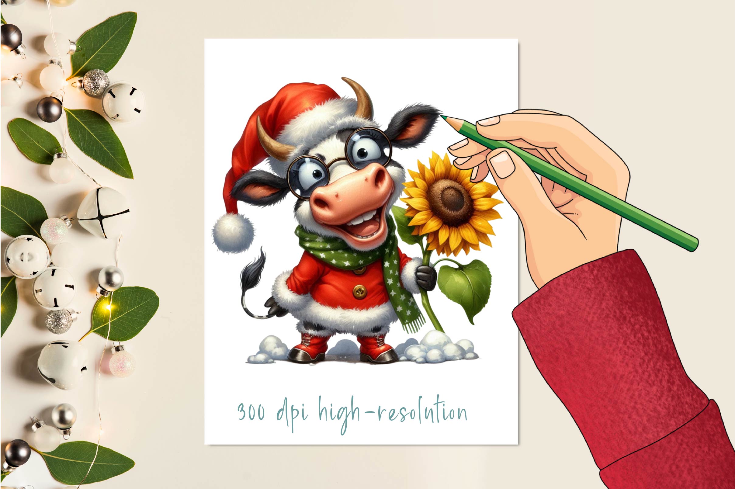 Cow Sunflowers Clipart Bundle - CraftNest - Digital Crafting and Art