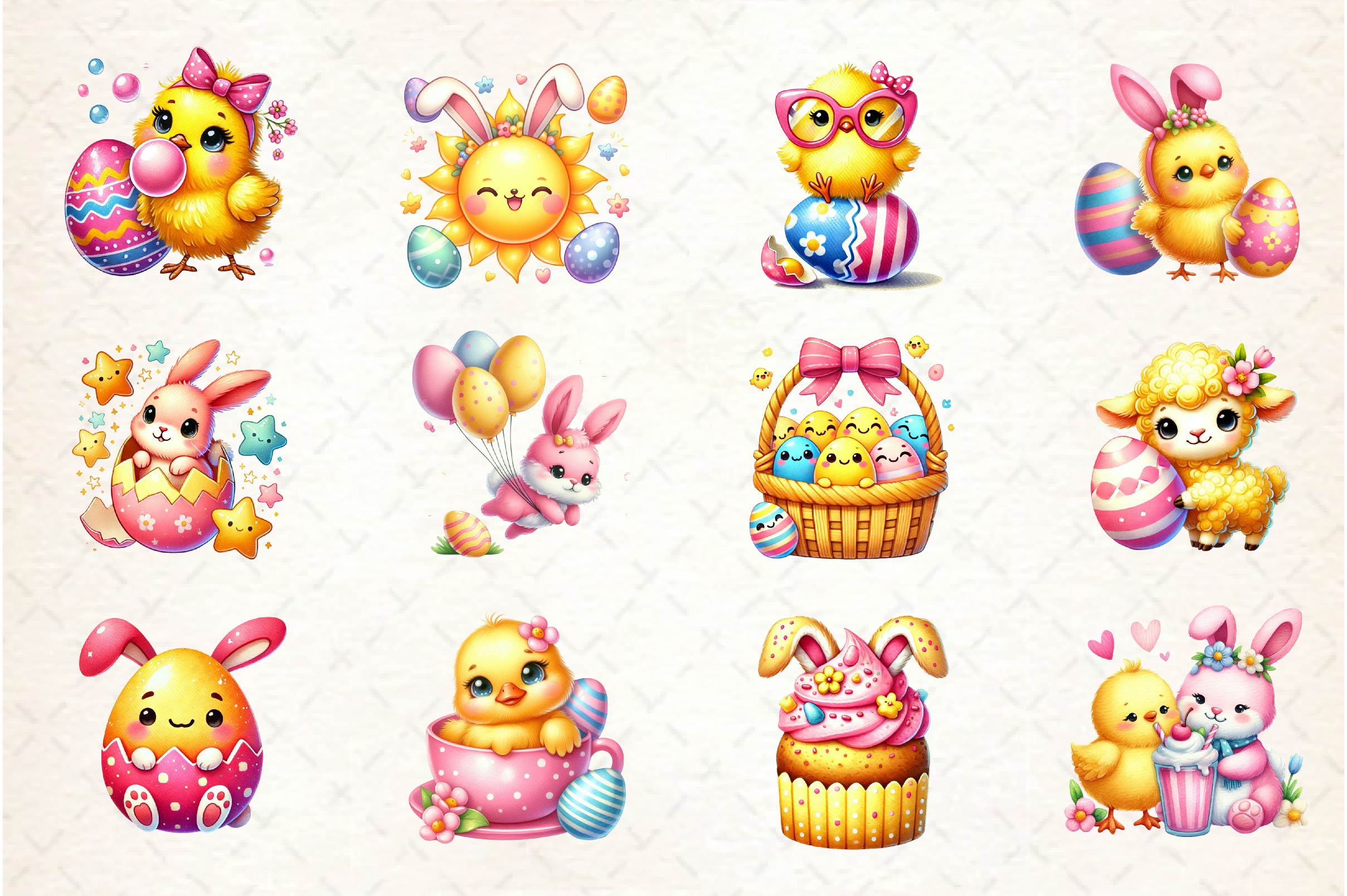 Kawaii Easter Day Clipart Bundle - CraftNest - Digital Crafting and Art