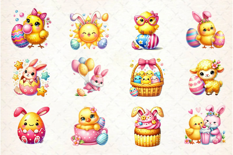 Kawaii Easter Day Clipart Bundle - CraftNest - Digital Crafting and Art