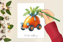 Carrot Car Clipart Bundle - CraftNest - Digital Crafting and Art