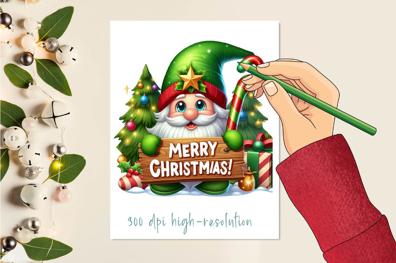 Christmas Christmas Gnome Clipart Bundle - CraftNest - Digital Crafting and Art