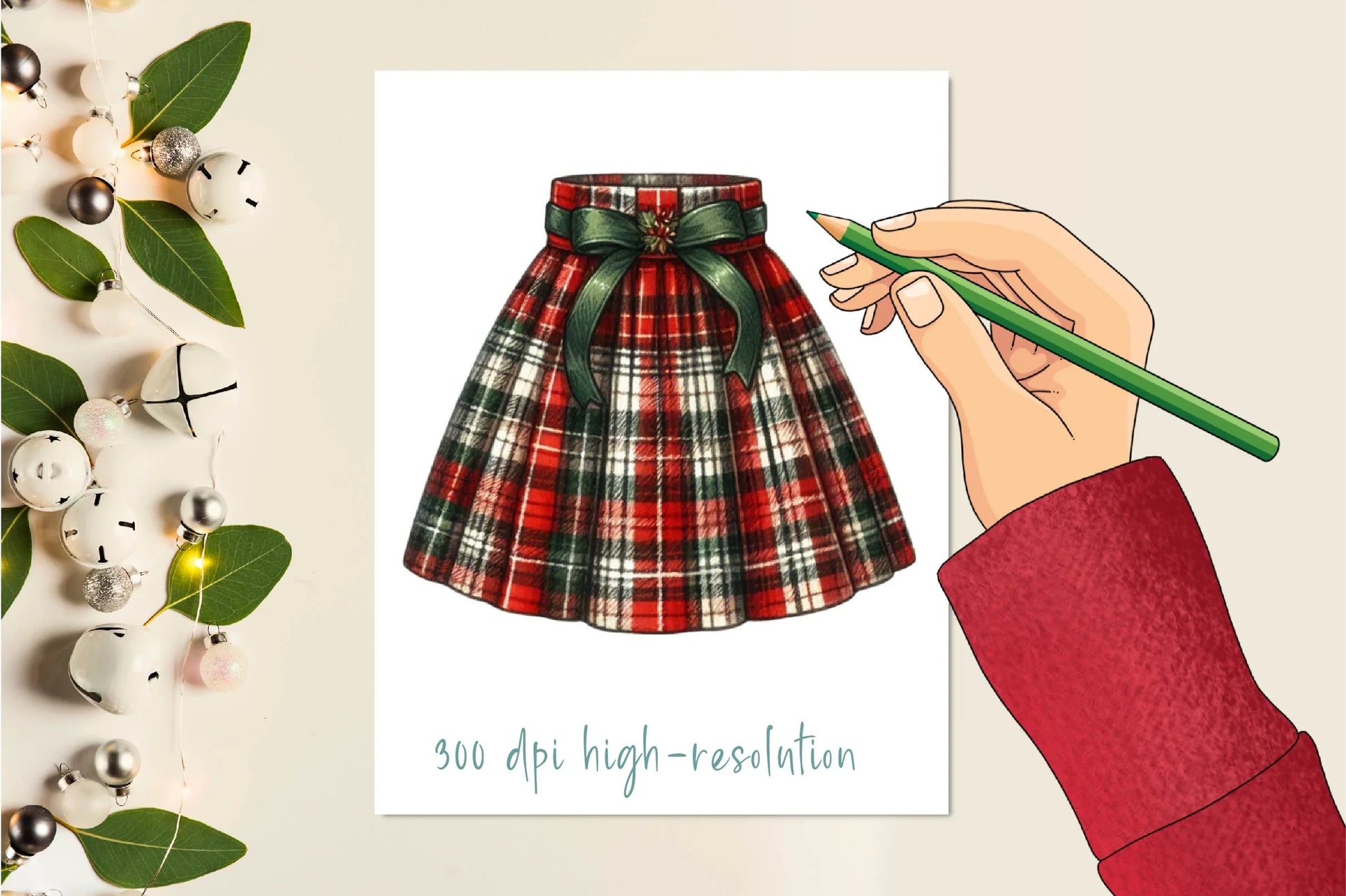 Christmas Plaid Skirt Clipart Bundle - CraftNest - Digital Crafting and Art
