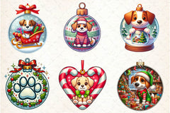 Christmas Dog Ornaments Clipart Bundle - CraftNest - Digital Crafting and Art