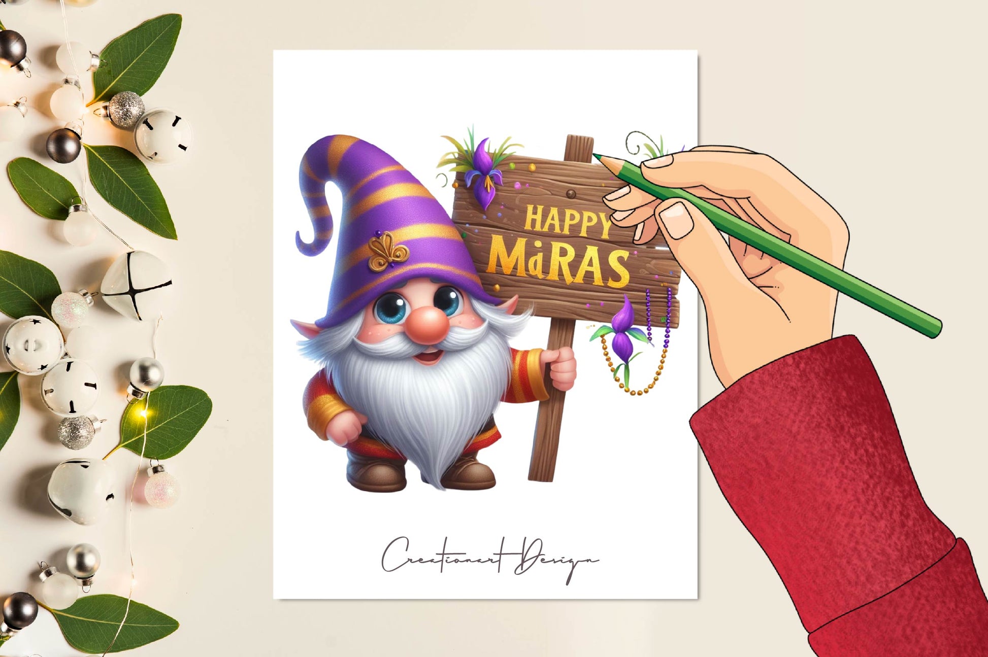 Happy Mardi Gras Gnome Clipart Bundle - CraftNest - Digital Crafting and Art