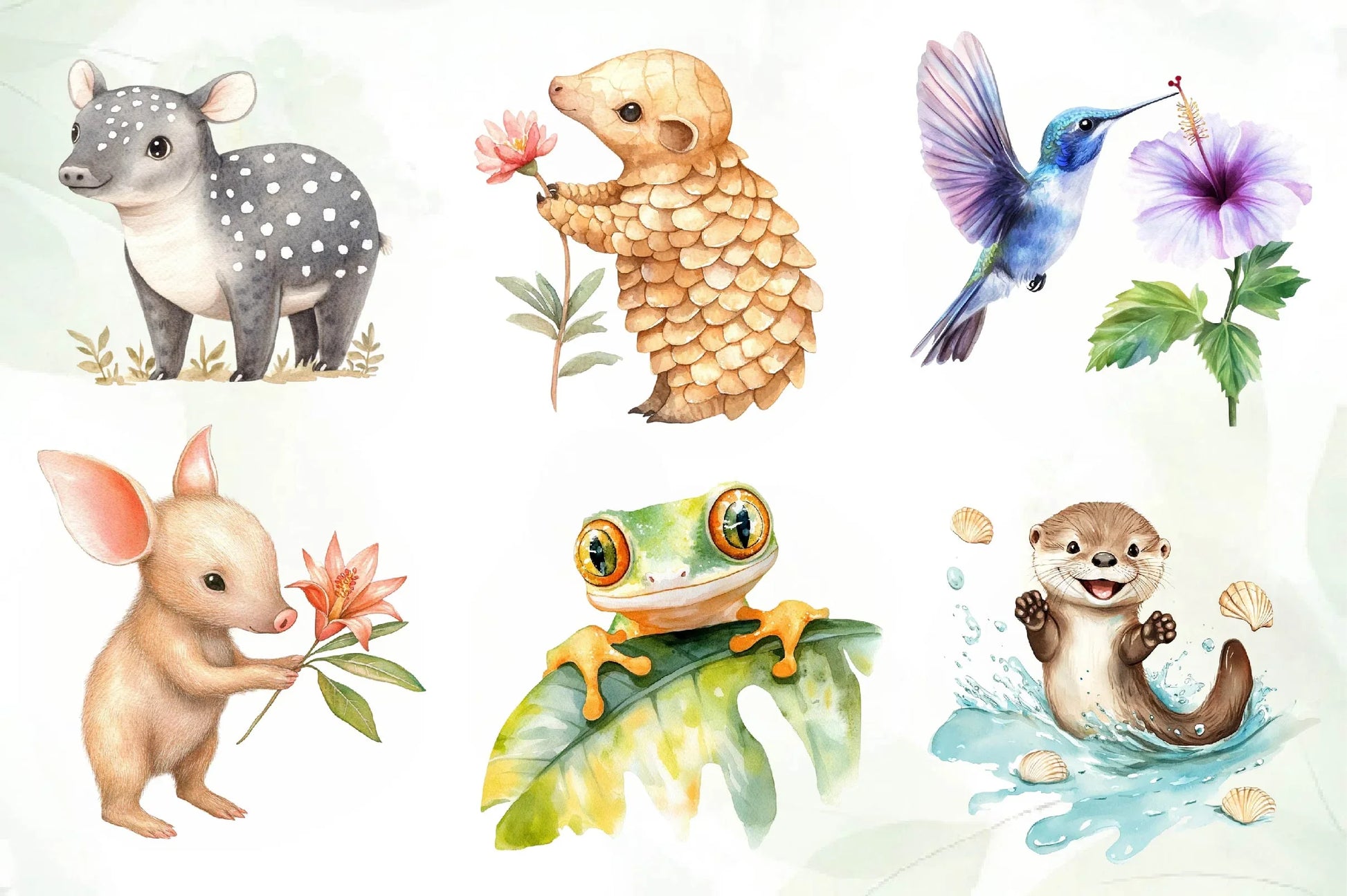 Cute Tropical Animal Friends Clipart Bundle - CraftNest - Digital Crafting and Art