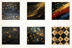Gold Starry Grunge Digital Paper 1 - CraftNest - Digital Crafting and Art