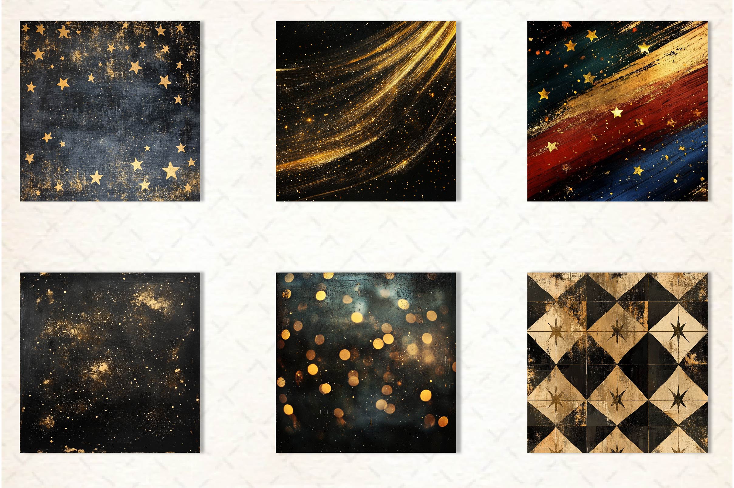 Gold Starry Grunge Digital Paper 1 - CraftNest - Digital Crafting and Art