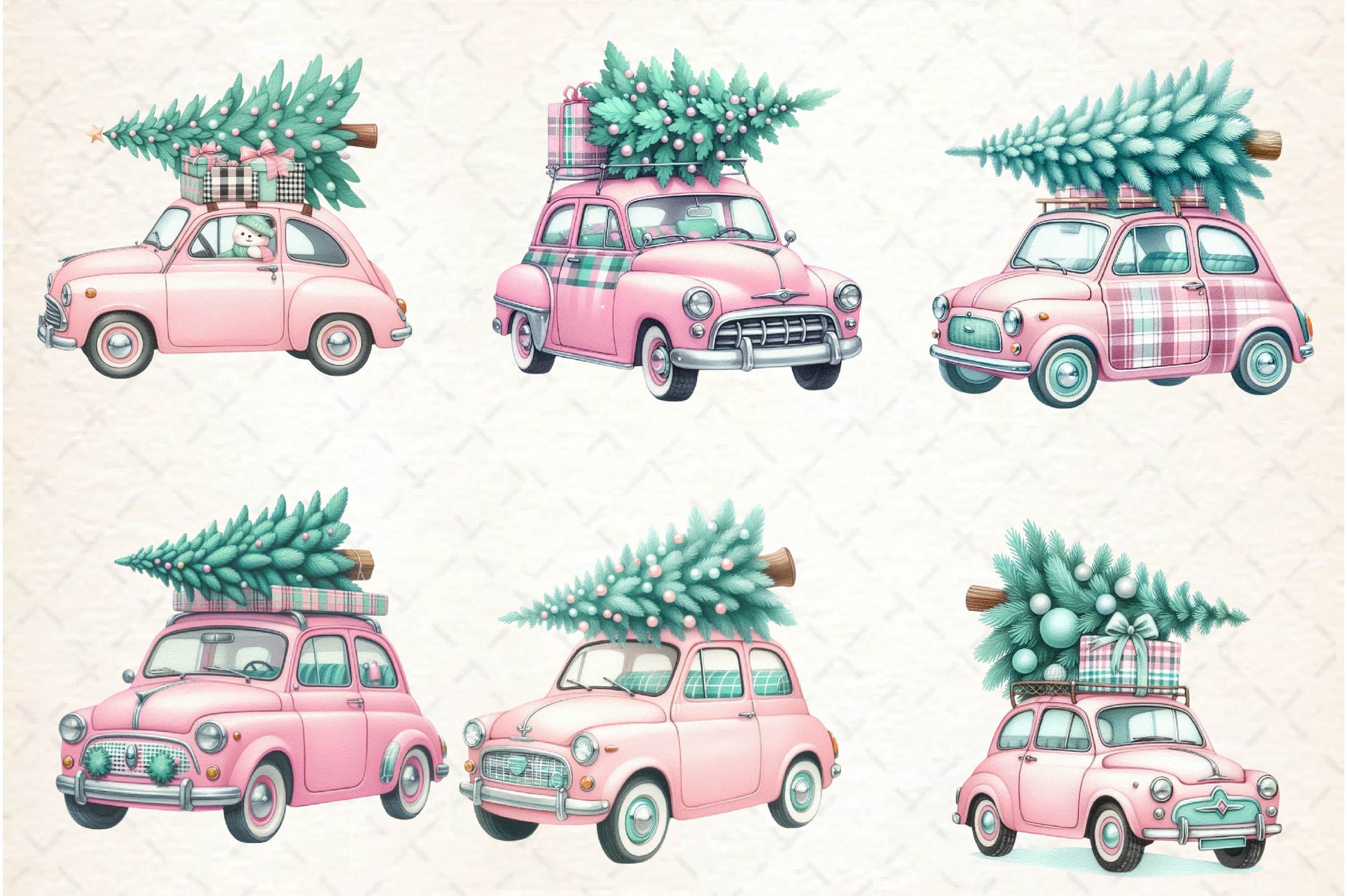 Christmas Car Christmas Tree Clipart Bundle - CraftNest - Digital Crafting and Art