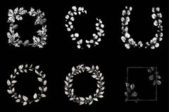 Ink Leaf Frame Backgrounds Clipart Bundle - CraftNest - Digital Crafting and Art