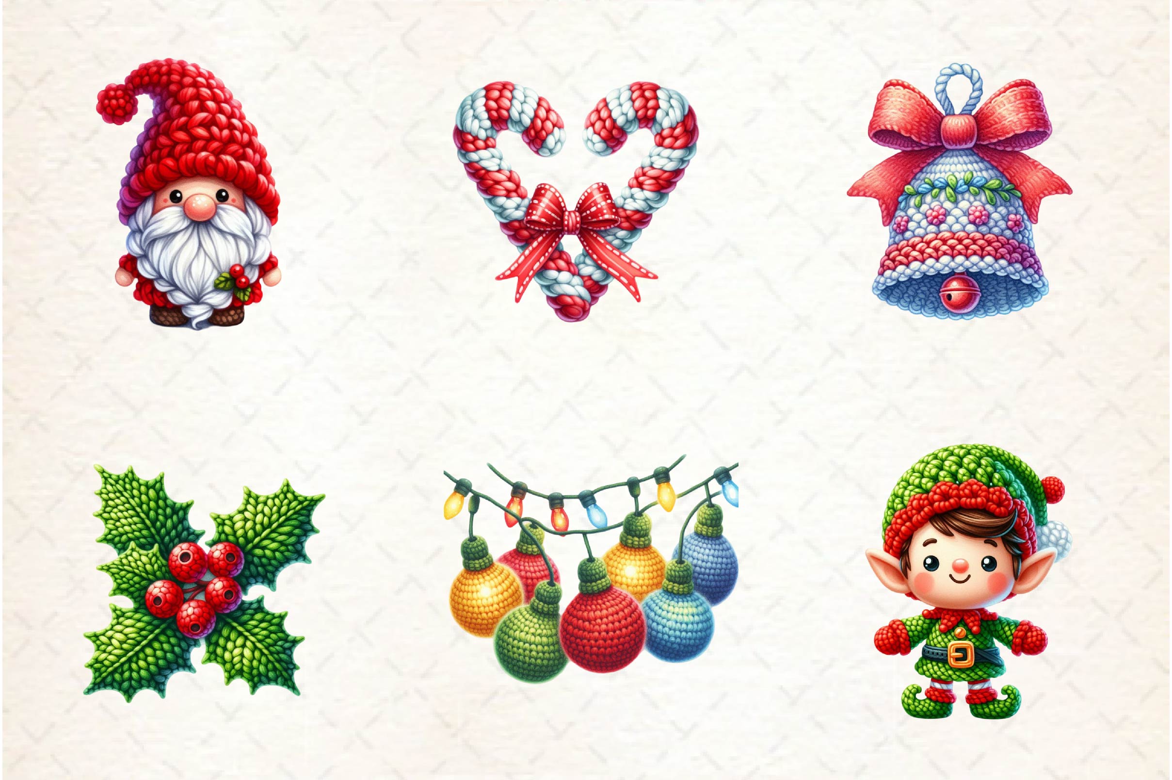 Crochet Christmas Clipart Bundle 1 - CraftNest - Digital Crafting and Art