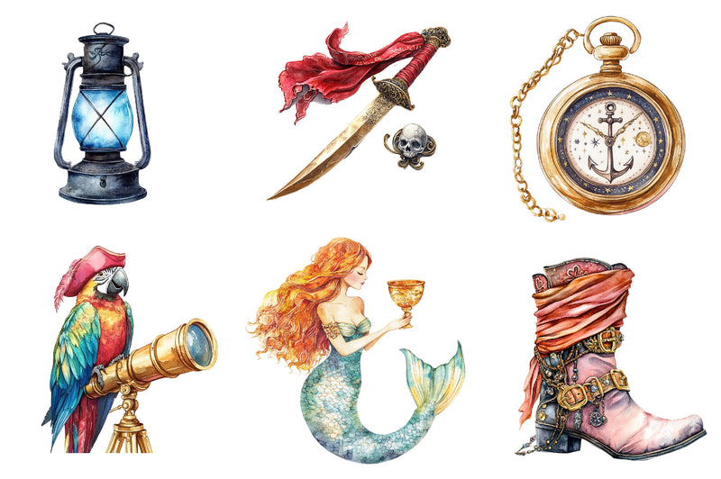 Fancy Pirate Core Clipart Bundle - CraftNest - Digital Crafting and Art