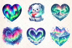 Polar Lights Valentine Clipart Bundle - CraftNest - Digital Crafting and Art