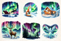 Polar Lights Winter Clipart Bundle - CraftNest - Digital Crafting and Art