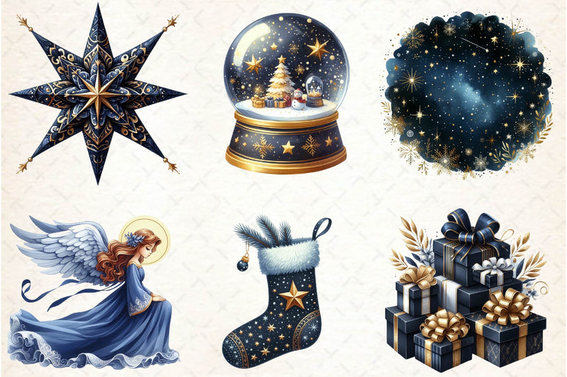 Navy Christmas Clipart Bundle 1 - CraftNest - Digital Crafting and Art
