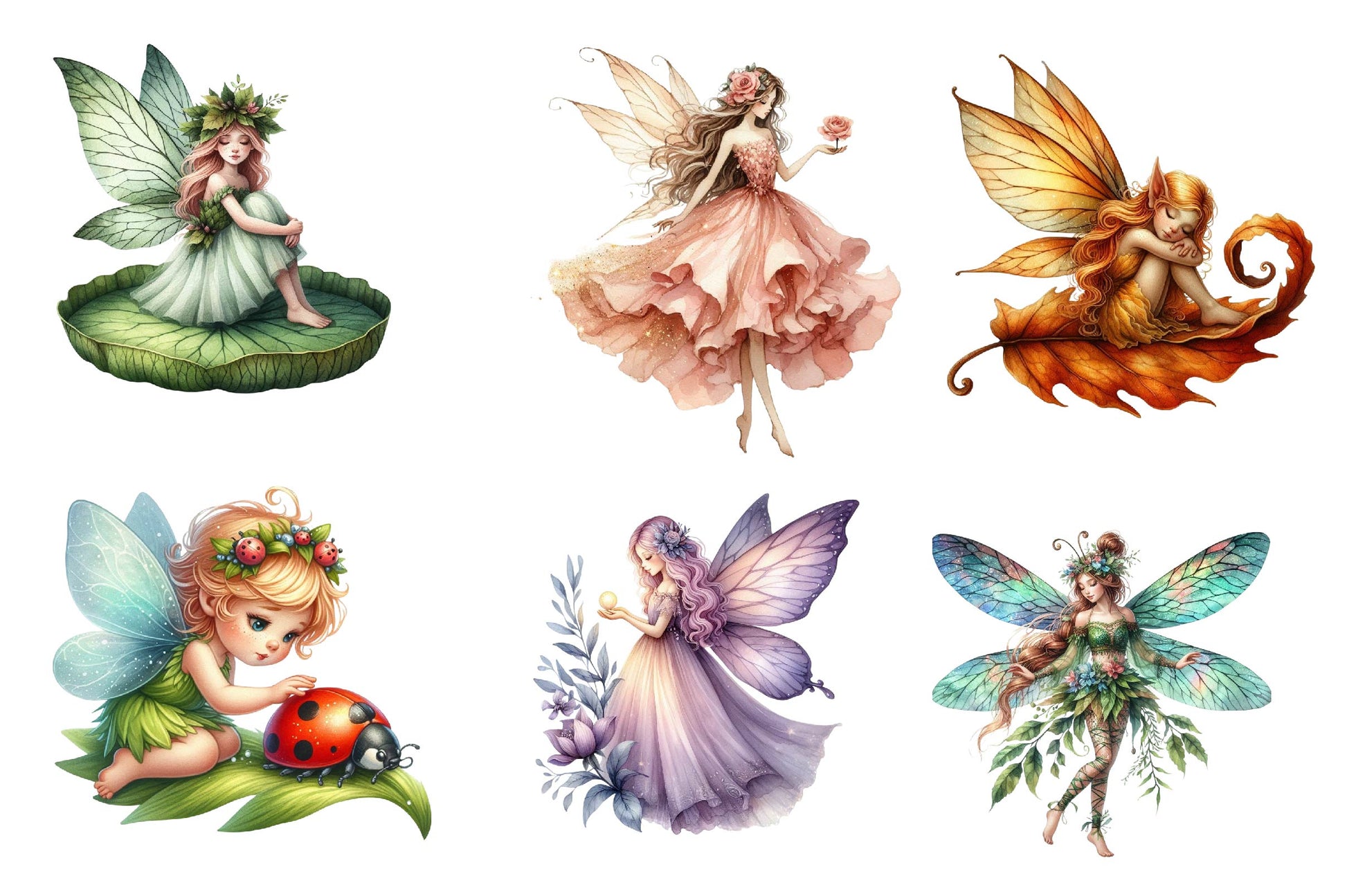 Fairytale Fairy Clipart Bundle - CraftNest - Digital Crafting and Art