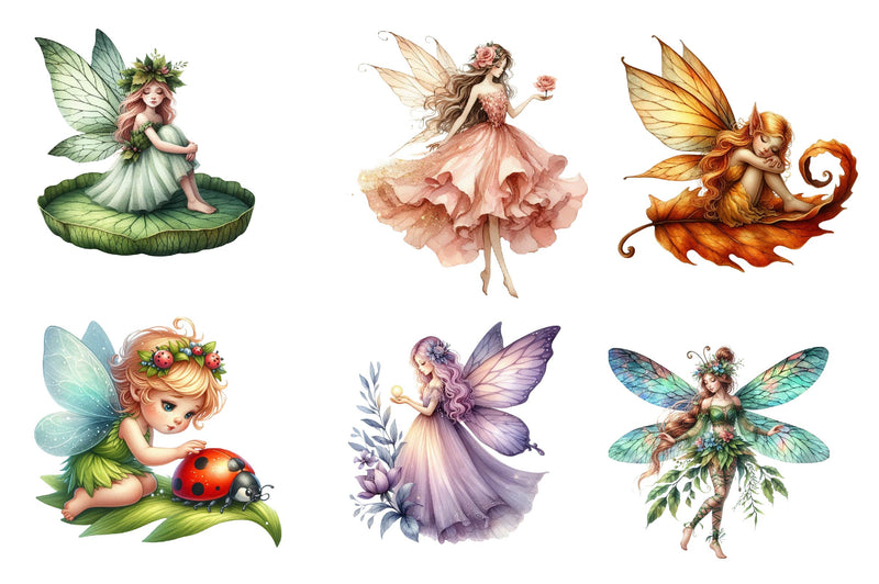 Fairytale Fairy Clipart Bundle - CraftNest - Digital Crafting and Art