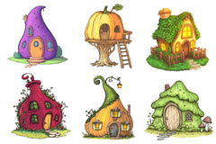 Vegetable Houses Clipart Bundle - CraftNest - Digital Crafting and Art