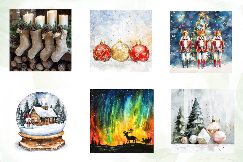 Background Christmas Clipart Bundle - CraftNest - Digital Crafting and Art