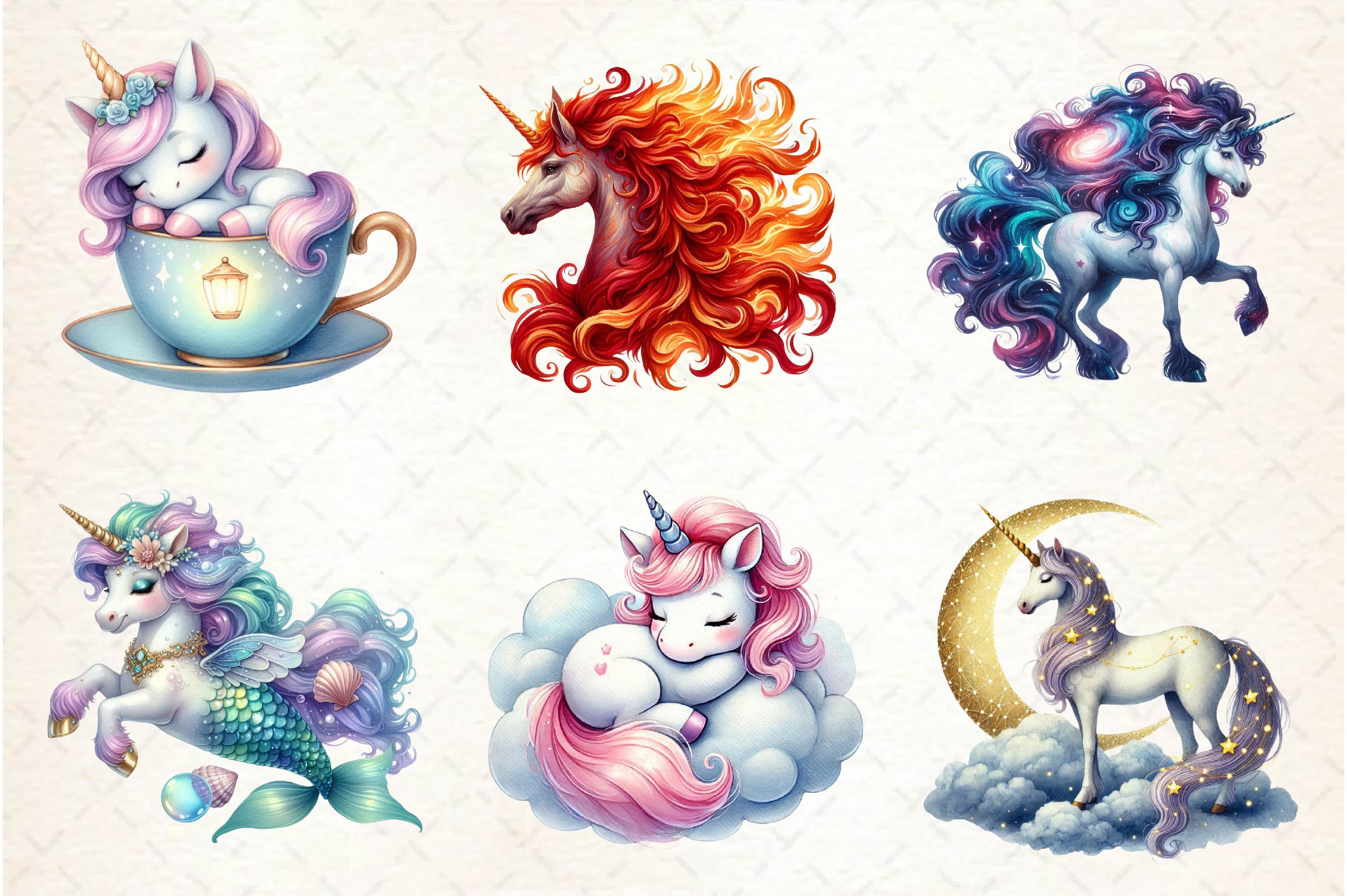 Fantasy Unicorn Clipart Bundle 1 - CraftNest - Digital Crafting and Art