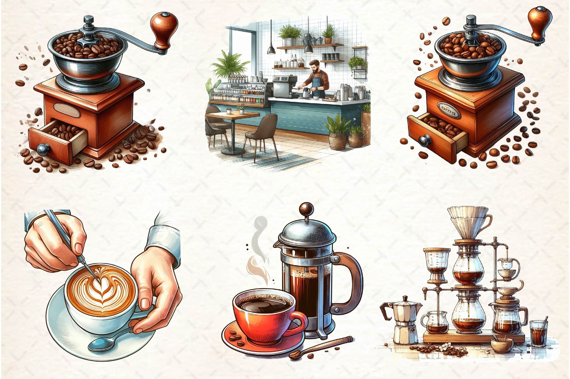 Making Coffee Clipart Bundle - CraftNest - Digital Crafting and Art