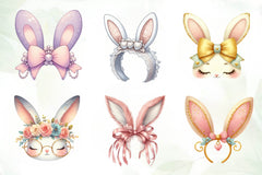Coquette Bunny Ears Clipart Bundle - CraftNest - Digital Crafting and Art