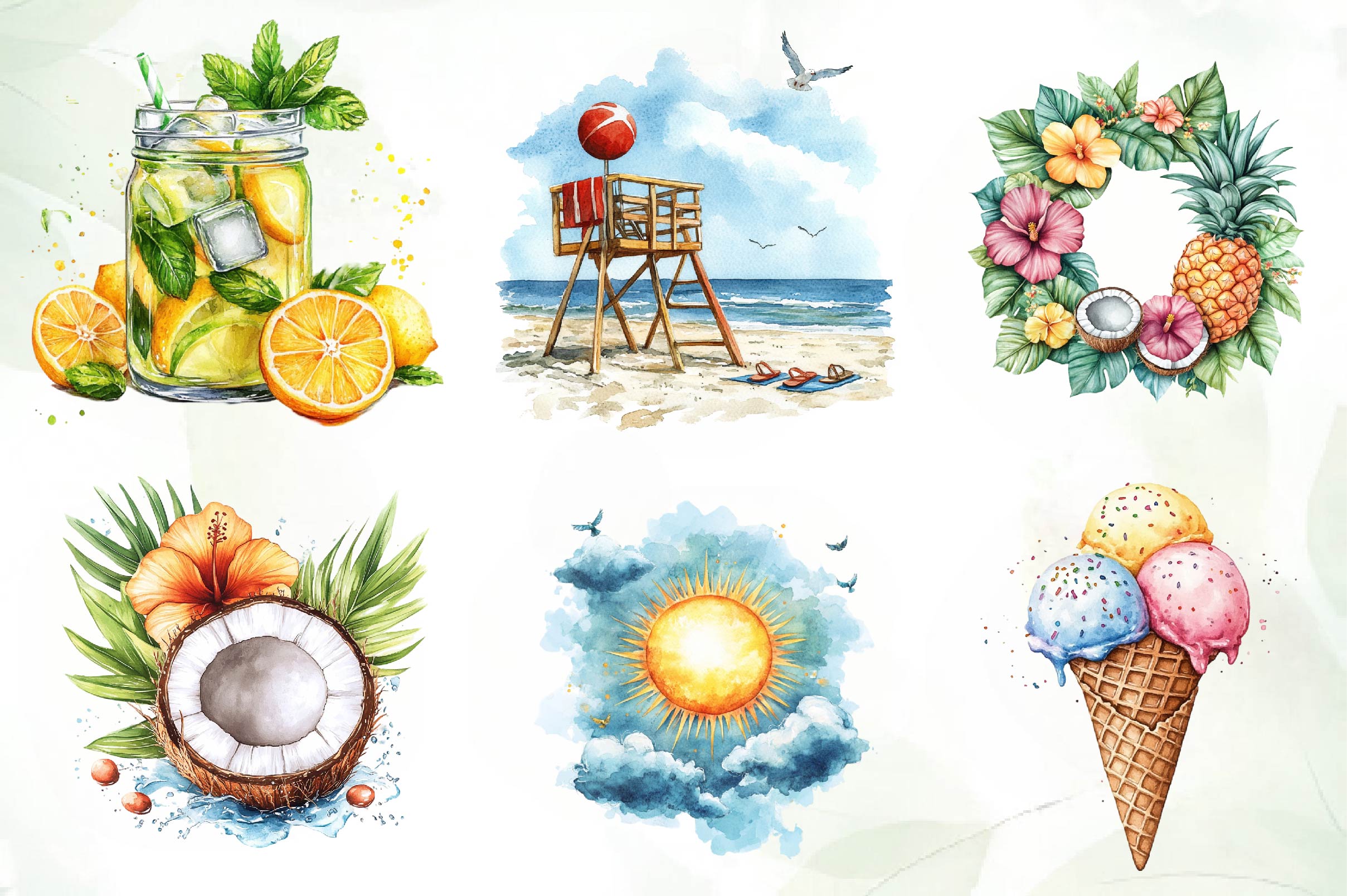 Mega Summer Clipart Bundle - CraftNest - Digital Crafting and Art