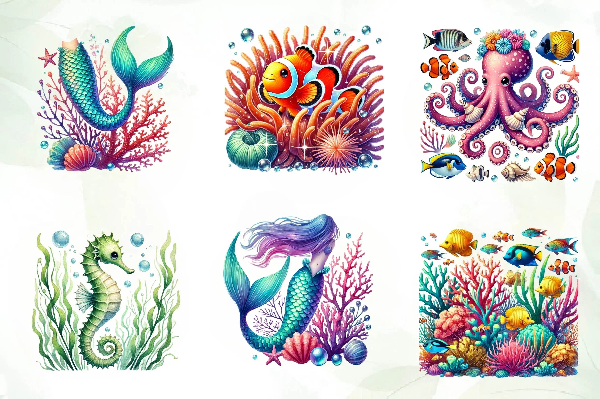 Undersea Clipart Bundle 1 - CraftNest - Digital Crafting and Art